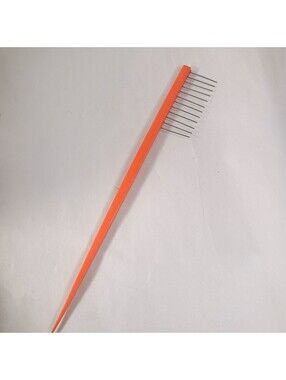Vintage Smoothie Comb Professional Hair Styling Tool Comb Orange metal bristles